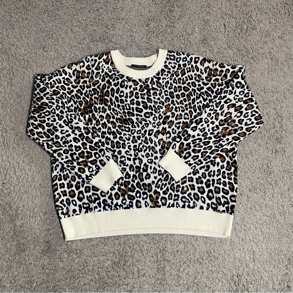 Tahari Leopard Sweater